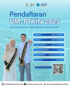 Pendaftaran UM-PTKIN 2025 resmi dibuka! Waktunya kamu wujudkan mimpi kuliah di Perguruan Tinggi Keagamaan Islam Negeri terbaik!