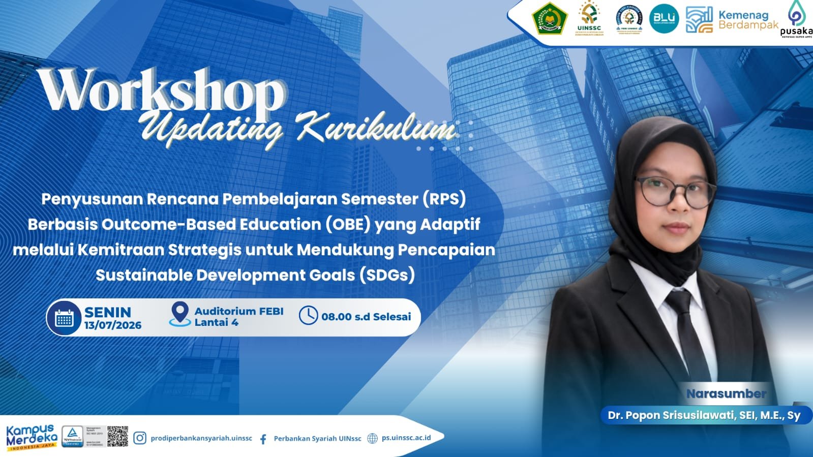 Transformasi Pendidikan Tinggi: Prodi Perbankan Syariah UINSSC Gelar Workshop Updating Kurikulum Berbasis OBE dan SDGs