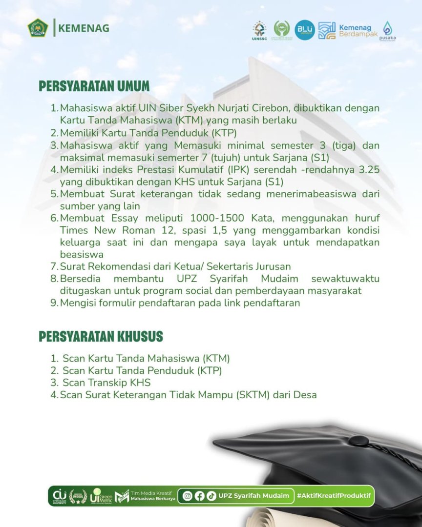Peluang Beasiswa dan Subsidi UKT UIN SSC 2026