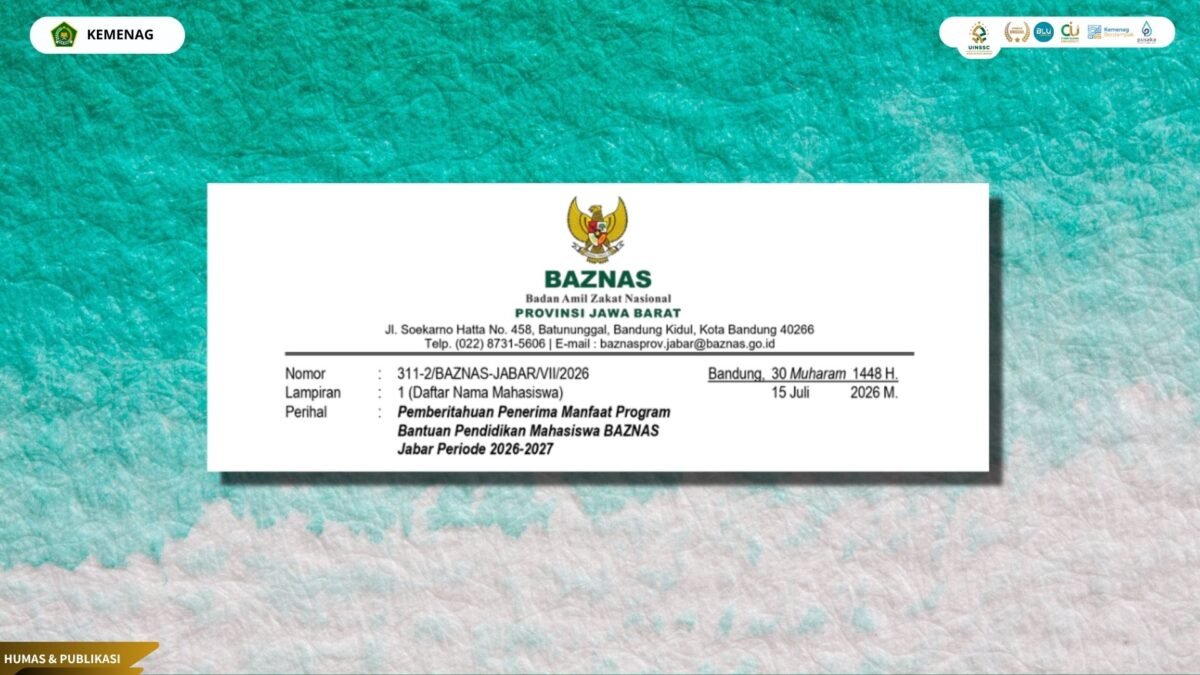 Resmi Diumumkan! Ini Daftar Penerima Beasiswa BAZNAS Jabar dan Cara Cek Status Lolos